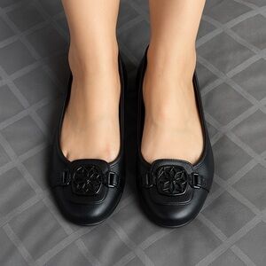 Christian Siriano Black Flat Slip On Shoes Size 7